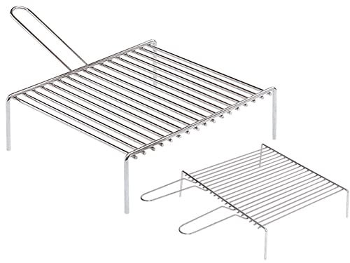 GRIGLIE GRATICOLA PER CAMINO E BARBECUE - CON MANICO 35x60