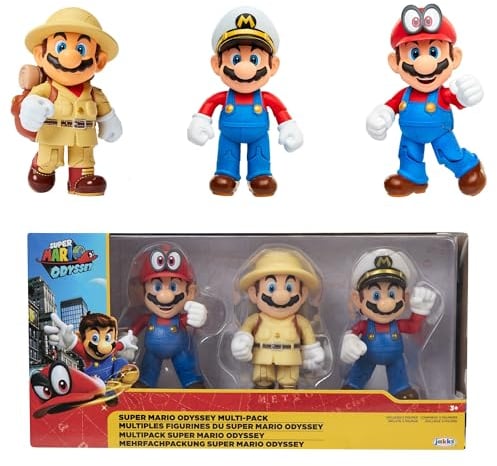 Nintendo SUPER MARIO 406534 Odyssey 3er Pack, 10 cm