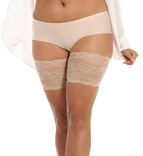 Magic Bodyfashion Damen Be Sweet to Your Legs Lace Halterlose Strümpfe, Beige (Latte 300), 36 (Herstellergröße: Medium)