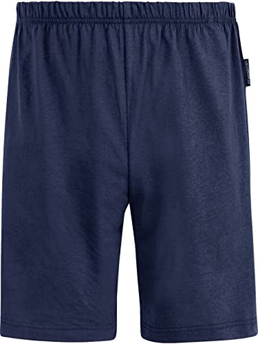 Jan Vanderstorm Herren Kurze Schlafhose Malvik Pyjama Shorty | Gummizug | reine Baumwolle | große Größen L-7XL Dunkelblau, 2xl (xxl) - 60/62
