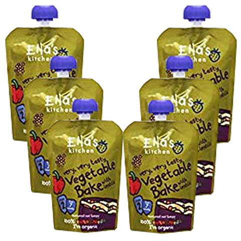 Ella’s Kitchen Vegetable Plus Lentil Bake with Cumin from 7 Months, 130 g (6 Pack)