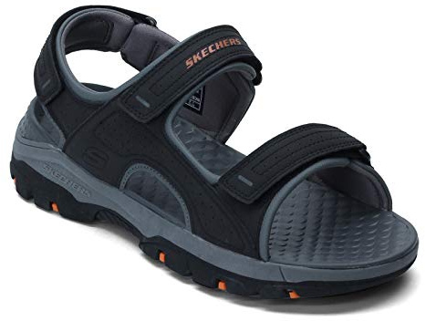 Skechers Men's Tresmen-Garo Open Toe Water Sandal, Black, 13 X-Wide