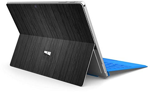 Skins4u Slim Premium Skin Klebeschutzfolie Tablet Schutzfolie Cover für Microsoft Surface Pro 7 Skins Aufkleber Dark Wood