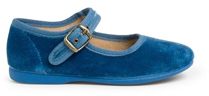 Pisamonas Merceditas niña terciopelo Hebilla Talla 34 en Color Azul azafata
