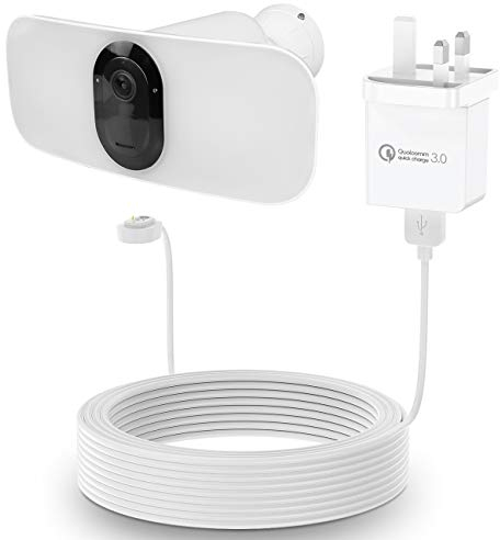 HOLACA Power Adapter for Arlo Pro 3 Floodlight with 30ft/9m Magnetic Charging Cable + Power Adapter Continuously Charging Your Arlo Pro 3 Floodlight Camera