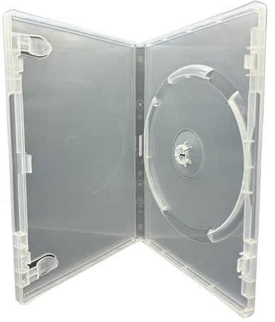 10 x Clear Viva Elite Single Disc DVD Disc Case With 14mm Spine And Outer Sleeve For Artwork and Booklet Clips. Same case used by major movie film studios.
