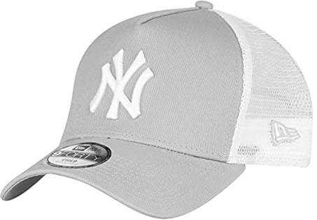 New Era New York Yankees MLB Clean Grau Weiß Verstellbare 9Forty A-Frame Trucker Cap für Kinder - Youth