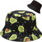 XYIYI Avocado Schwarz Reversibel Fischerhüte Anglerhut Sonnenhut Für Damen Mädchen