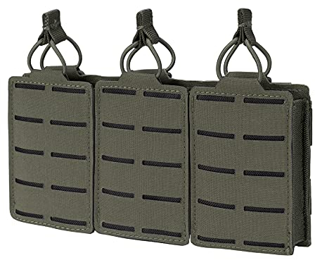 IDOGEAR MOLLE Magazinbeutel Dreifach Tactical Mag Pouch Oben offen Magazintaschen für M4 M14 M16 AR-15 5.56MM Gewehrmagazine(Ranger Green)