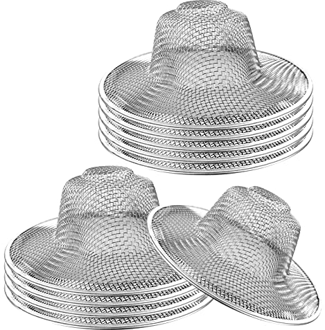 Lot de 10 filtres d'évier en maille - 11,4 cm de diamètre - En acier inoxydable - Convient à la plupart des éviers de cuisine, éviers de salle de bain, canalisations de douche, siphon de sol
