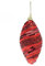 Ingrocart 6 ovale Weihnachtskugeln 12 cm - Farbe Rot - Dekoration Weihnachten