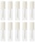 minkissy 10pcs Empty Lip Gloss Bottles Tube with Wand - 1.2ml Refillable Mini Lip Bottle Bulk Lip Oil with Rubber for Lipstick Lip Gloss DIY Clear Container (White)