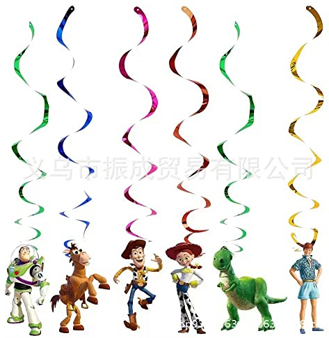 Toy Story Themen-Dekorationsset Happy Birthday, Party, zum Aufhängen, 6 Stück