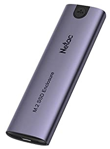 Netac WH51 Aluminum Cabinet Enclosure for M.2 NVMe/SATA, USB 3.1 Gen2 Interface, USB A+C Cable - C