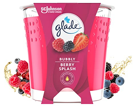 Glade Duft-Kerze im Glas, Bubbly Berry Splash, 129 g, 6er Pack (6x129g)