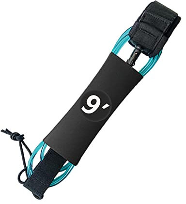 Baoblaze Surfbrett-Leine, Surf-Beinseil, gerades Stand-Up-Paddle-Board-Leine, Surf-Leinen, Outdoor-Gurt für Surfbrett, Fishboard, Blau, 9ft
