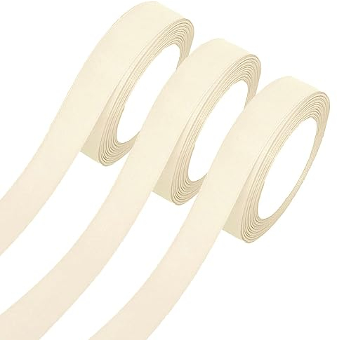 Satinband,3 Rollen Dekoband Stoffband,20mm x 22m/rolle Dekoration Geschenkband Schleifenband Ribbon für Geschenk Verpackung,Hochzeitsdekoration,Geburtstag Geschenke,DIY handwerk,Sträuße,Beige/Creme