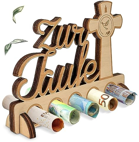 Zur Taufe Geburtstag Geldgeschenk Holz, Taufgeschenk, Geldgeschenk zur Taufe, Taufe Geschenk, Geschenke aus Holz, Geschenke Geldgeschenk für Mädchen und Junge