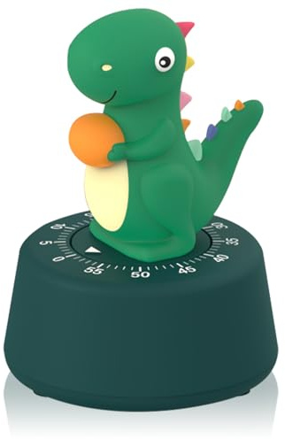 ELE DEPI Mechanical Kitchen Timer for Kids,Wind Up Egg Timer for Cooking. | Cute Dinosaur Design 60 Minutes Manual Countdown Timers,No Battery Potty Timer for Kids,Classroom,Cooking,Home & Study