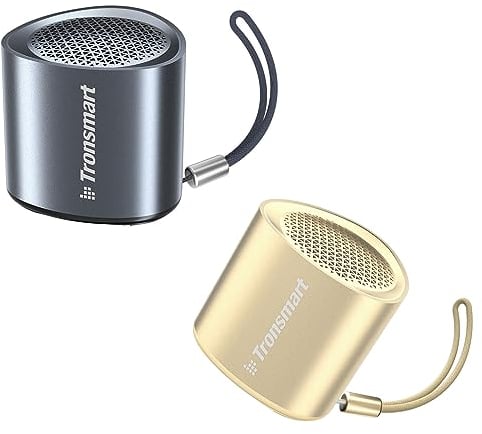 Tronsmart Nimo - Altoparlante Bluetooth portatile, design super compatto, in metallo, mini altoparlante con cordino, impermeabile IPX7, per doccia, 12 ore, accoppiamento stereo, chiamate in vivavoce,