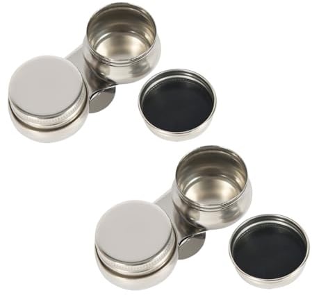 Palette de Peinture Double Tasse Grand Récipient de Solvant de Térébenthine Pot à Huile de Peinture Palette Aquarelle en Acier Inoxydable avec Couvercle Boîte à Peinture Lavable Pinceau