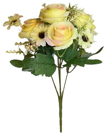 smbcgdm Gefälschte Rosenblüten, nicht verwelkt, lichtecht, kein Gießen, pflegeleicht, feine Textur, nordische Kunstrosen, für Zuhause, künstliche Rosen, wiederverwendbar