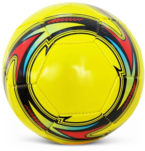 Wasserdicht Professioneller Leder FußBall GrößE 5, Anti-Luftaustritt Professioneller Match FußBall, Ball Wettbewerb, Offizieller Trainingsball für Kinder Jugendliche Erwachsene Drinnen Draussen Gelb