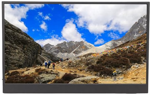 VBESTLIFE Monitor Portátil de 15,6 Pulgadas, Monitor para Juegos IPS FHD 1080P, Segunda Pantalla Externa con HDMI Tipo C, Altavoces Duales Integrados, Cubierta Magnética, para Mini PC