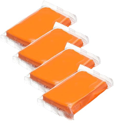 Auto Clay Bar, Pâte de Nettoyage, 4 x 100 g Pâte à Modeler Peinture, Magic Car Clay Bar, Pâte à Modeler Nettoyage Intérieur Voiture, Pâte à Modeler Peinture pour Voiture Moto Camion Caravane, Orange