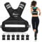 NEALFIT Weighted Vest for Women and Men, Adjustable Weighted Vest with Reflective Strip, Body Weight Vest for Workout, Walking, Running, Fitness, Strength Training (Black, 2.3-4.5KG)