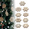 Keboyoe 45 Stücke Holz Schneeflocken Weihnachtsbaum Deko 9.5 cm Weihnachtsbaumschmuck Weihnachts Holzperlen für DIY Basteln Weihnachtdeko