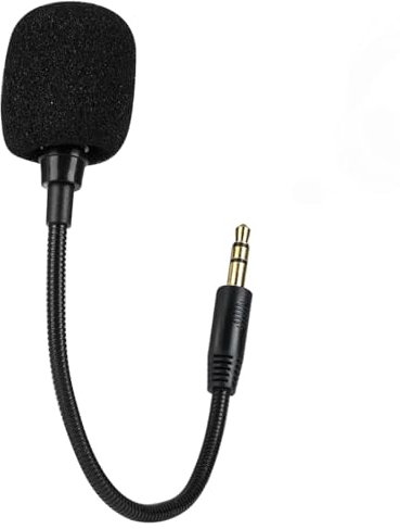 QGH Microphone for Headset, Detachable 3.5mm Replacement Game Microphone for Headset, Noise-Cancelling Mic Compatible with PS4, PS5, Xbox One, and PC, Ideal for Gaming and Communication