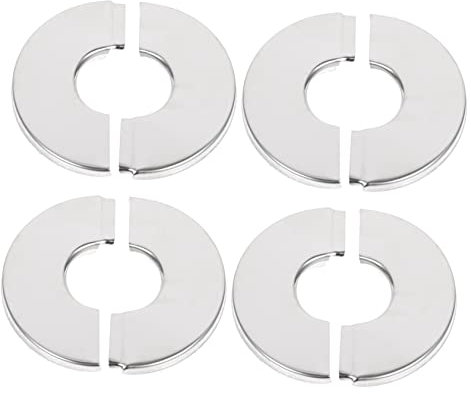 SHINEOFI Water Pipe Decorative Cover 4 Pcs Stainless Steel Under Boiler Pipe Cover Plate