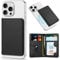 TUCCH for Magsafe Wallet, 6 Card Holders with[RFID Blocking], PU Leather Magnetic Wallet Folio Card Case with [Clear ID Window] for iPhone 16/15/14/13/12 Pro/Pro Max/Plus Series, Black