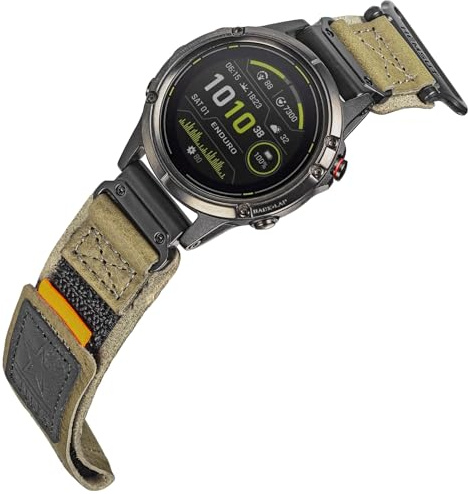 22mm Militär Armband QuickFit kompatibel mit Garmin Fenix 8 47mm / 7/6 / 5 / Epix 2, MARQ, Instinct 2, Forerunner 965, Nylon