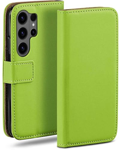 moex für Samsung Galaxy S26 Ultra Hülle mit Kartenfach, Handyhülle klappbar 360 Grad Schutzhülle, PU Leder Handytasche Samsung Galaxy S26 Ultra Klapphülle Flip Case, Grün
