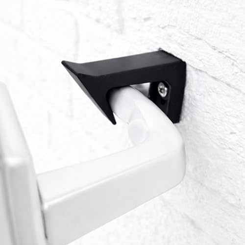 Fermaporta per maniglie delle porte – Protezione silenziosa – Gancio flessibile in gomma – Previene graffi e danni alle pareti – Per interni ed esterni (nero)