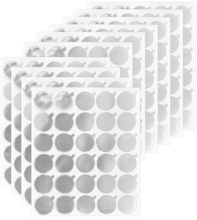 CIMAXIC Eyelash Extension Stickers No Need to Clean up Eyelash Glue Holder Pads Silver 600pcs with Aluminum Foil Material for Lady for Extension Application and DIY Beauty