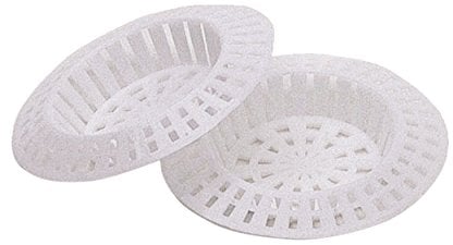 KitchenCraft SINKSTRAINER Sink Strainer / Drain Hair Catcher Set, Plastic, Pack of 2, White