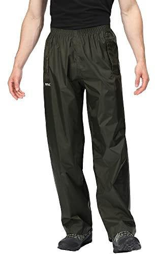 Regatta Stormbreak Men's Waterproof Trousers, Dark Olive, XXL