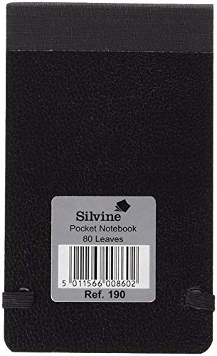 Silvine 190 - Elastic Band Book Black PK12