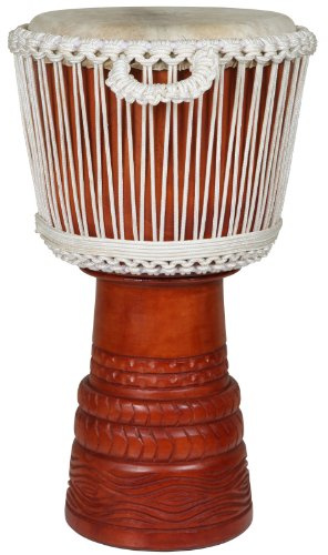 X8 Drums Ivory Elite Pro Djembe Drum, Medium