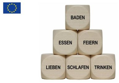 Was tun - Dadi in legno, 30 mm, 1 pezzo