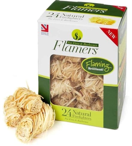 6 x 24 Flamers Natural Firelighters/ 6 Boxes for Stoves and Barbecues BBQ