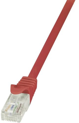 LogiLink CP2054U CAT6 U/UTP EconLine Patch Cable, 2 Meter Length, Red, Red, 2 Meter Length
