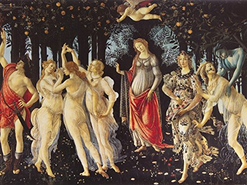 1art1 Sandro Botticelli Der Frühling, Das Reich Der Venus 1482-1487, 2-Teilig Fototapete Poster-Tapete 240x180 cm