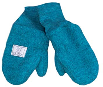 PICKAPOOH Fäustlinge 100% Merinowolle Baby Kinder Fleece Handschuhe Armwärmer Winter, Tir, 2- 4 Jahre