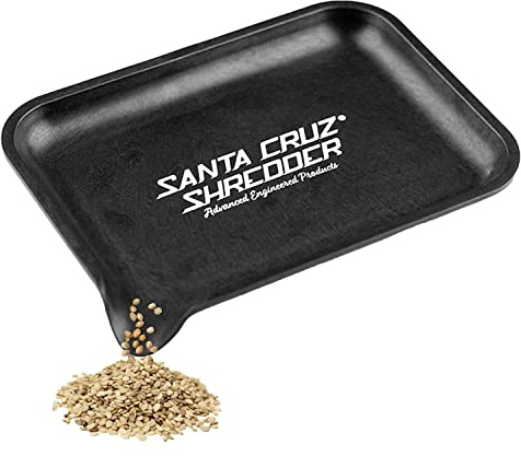 Santa Cruz Shredder Tray With Spout For Easy Filling Smooth Rounded Edges - Small (Black)