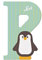 Sevi 83016 Buchstabe P Pinguin Mehrfarbig ca. 10 x 7,5 cm