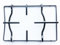 8033266101824 - Indesit Ariston - Rejilla para cocina de gas, 395 x 205 mm, fuego central, no original, P 2772